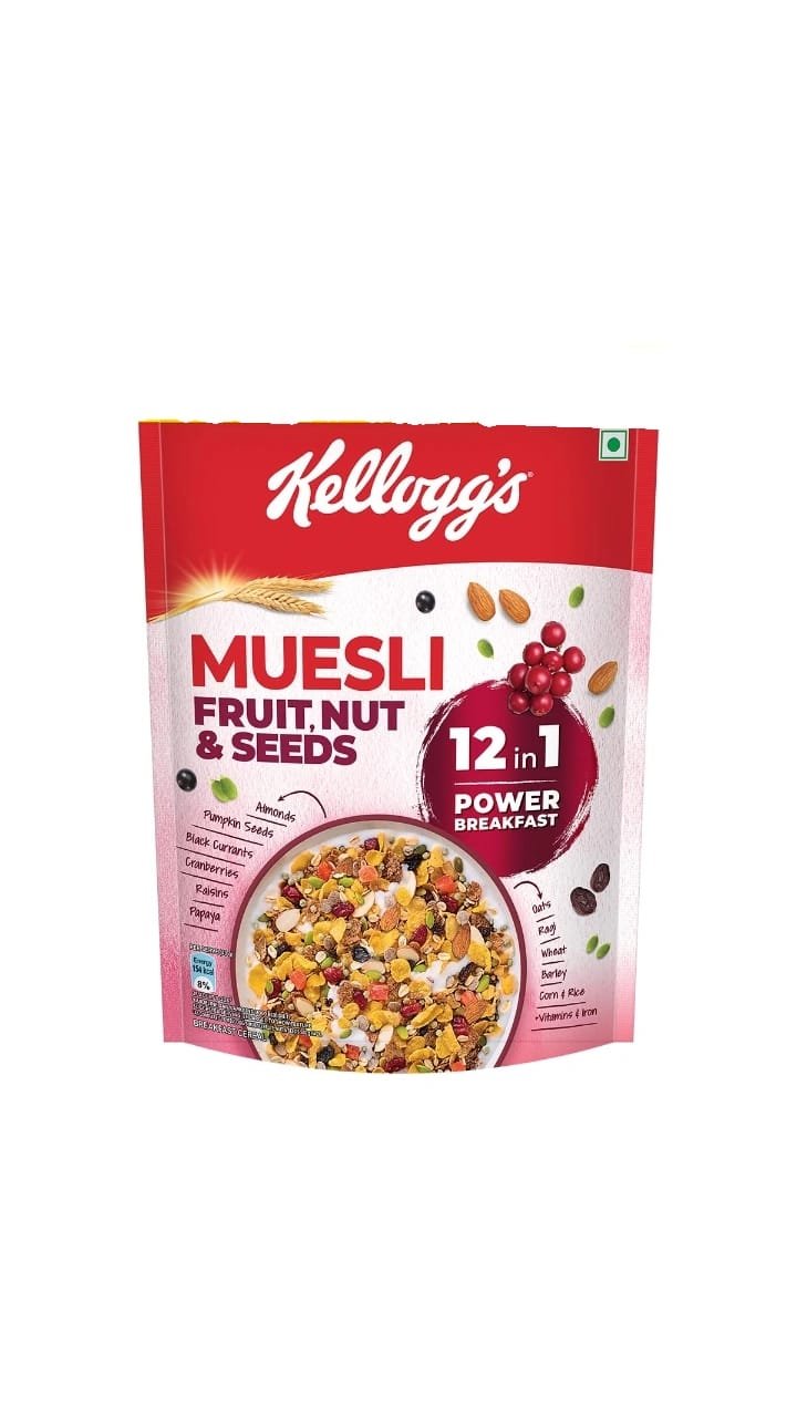 KELLOGG'S MUESLI FRUIT,NUT& SEEDS 12 IN 1